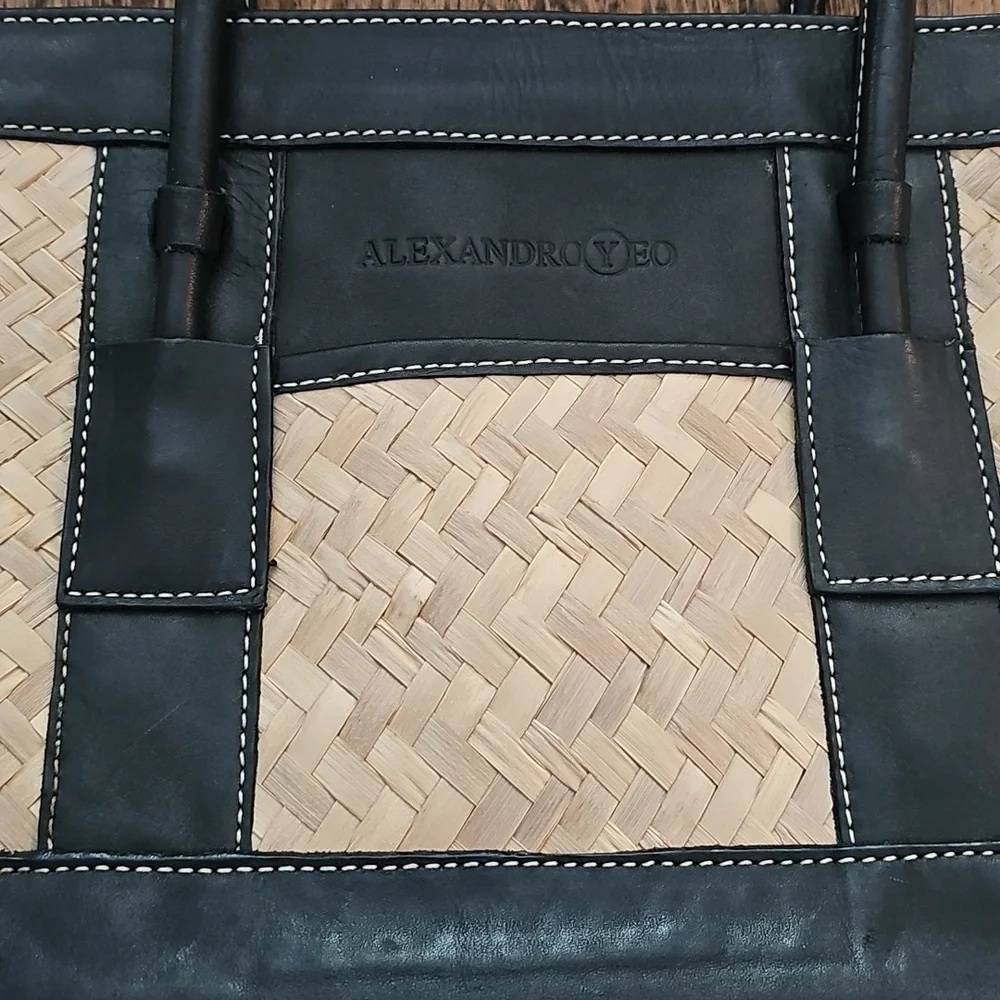 ALEXANDRO YEO Woven Open Top Satchel‎ Handbag